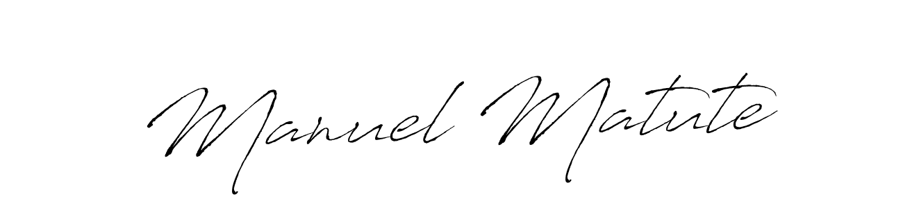 Manuel Matute stylish signature style. Best Handwritten Sign (Antro_Vectra) for my name. Handwritten Signature Collection Ideas for my name Manuel Matute. Manuel Matute signature style 6 images and pictures png