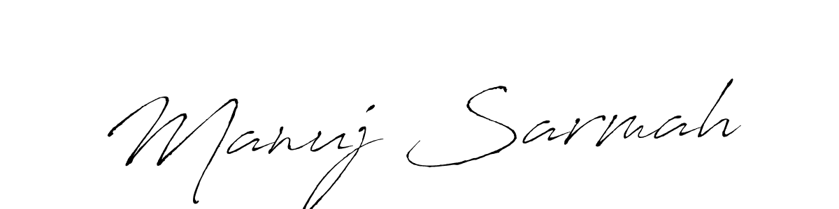 Make a beautiful signature design for name Manuj Sarmah. With this signature (Antro_Vectra) style, you can create a handwritten signature for free. Manuj Sarmah signature style 6 images and pictures png