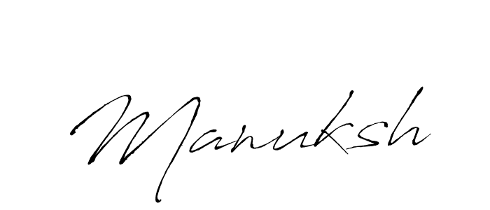 How to make Manuksh name signature. Use Antro_Vectra style for creating short signs online. This is the latest handwritten sign. Manuksh signature style 6 images and pictures png