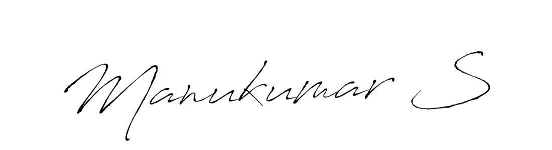 How to make Manukumar S signature? Antro_Vectra is a professional autograph style. Create handwritten signature for Manukumar S name. Manukumar S signature style 6 images and pictures png