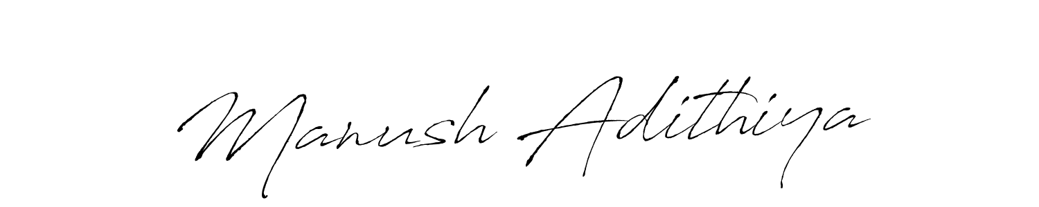 Design your own signature with our free online signature maker. With this signature software, you can create a handwritten (Antro_Vectra) signature for name Manush Adithiya. Manush Adithiya signature style 6 images and pictures png