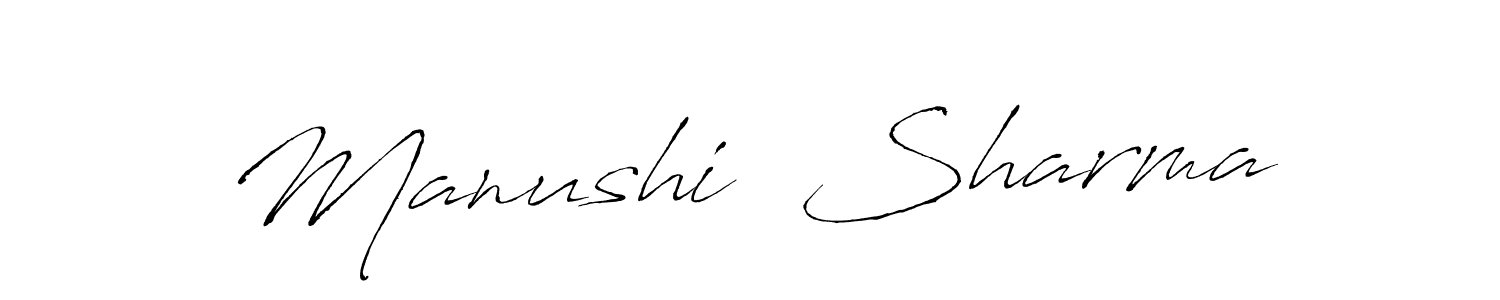 It looks lik you need a new signature style for name Manushi  Sharma. Design unique handwritten (Antro_Vectra) signature with our free signature maker in just a few clicks. Manushi  Sharma signature style 6 images and pictures png