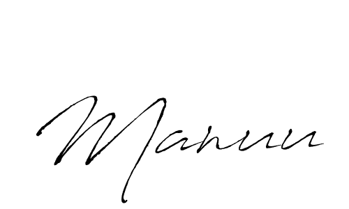 How to make Manuu signature? Antro_Vectra is a professional autograph style. Create handwritten signature for Manuu name. Manuu signature style 6 images and pictures png