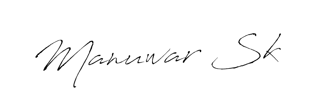 Design your own signature with our free online signature maker. With this signature software, you can create a handwritten (Antro_Vectra) signature for name Manuwar Sk. Manuwar Sk signature style 6 images and pictures png