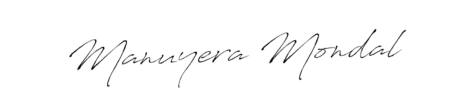 Antro_Vectra is a professional signature style that is perfect for those who want to add a touch of class to their signature. It is also a great choice for those who want to make their signature more unique. Get Manuyera Mondal name to fancy signature for free. Manuyera Mondal signature style 6 images and pictures png