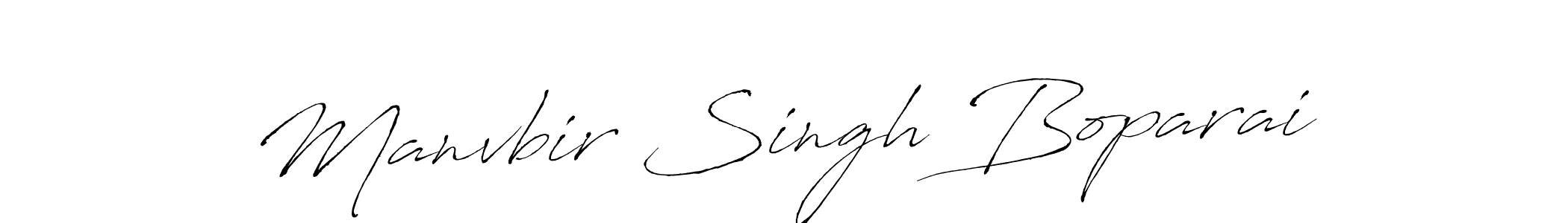 How to make Manvbir Singh Boparai name signature. Use Antro_Vectra style for creating short signs online. This is the latest handwritten sign. Manvbir Singh Boparai signature style 6 images and pictures png