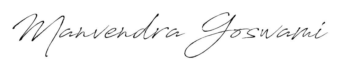 Antro_Vectra is a professional signature style that is perfect for those who want to add a touch of class to their signature. Get Manvendra Goswami name fancy signature for free. Manvendra Goswami signature style 6 images and pictures png