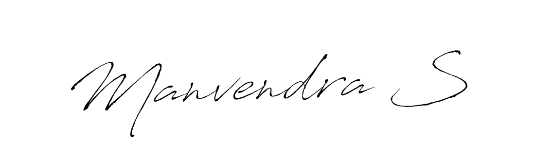 Manvendra S stylish signature style. Best Handwritten Sign (Antro_Vectra) for my name. Handwritten Signature Collection Ideas for my name Manvendra S. Manvendra S signature style 6 images and pictures png
