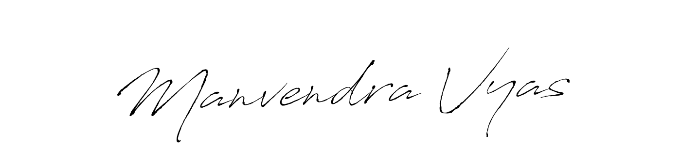 Use a signature maker to create a handwritten signature online. With this signature software, you can design (Antro_Vectra) your own signature for name Manvendra Vyas. Manvendra Vyas signature style 6 images and pictures png