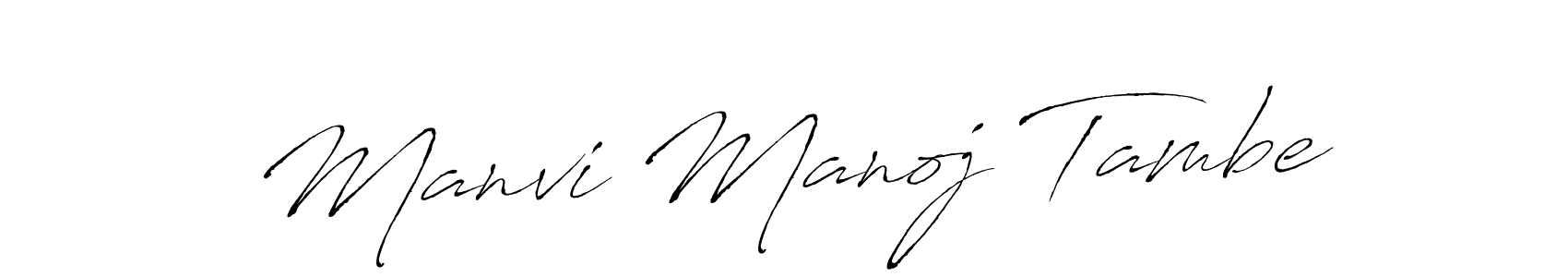 You can use this online signature creator to create a handwritten signature for the name Manvi Manoj Tambe. This is the best online autograph maker. Manvi Manoj Tambe signature style 6 images and pictures png