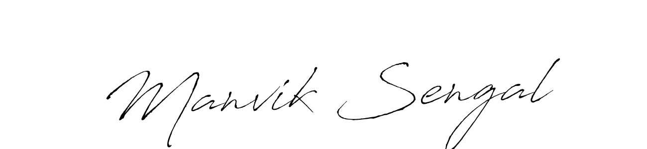 Design your own signature with our free online signature maker. With this signature software, you can create a handwritten (Antro_Vectra) signature for name Manvik Sengal. Manvik Sengal signature style 6 images and pictures png