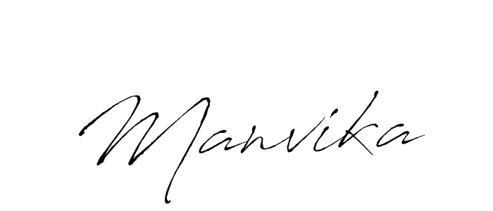 How to make Manvika name signature. Use Antro_Vectra style for creating short signs online. This is the latest handwritten sign. Manvika signature style 6 images and pictures png