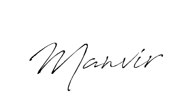 Make a beautiful signature design for name Manvir. With this signature (Antro_Vectra) style, you can create a handwritten signature for free. Manvir signature style 6 images and pictures png