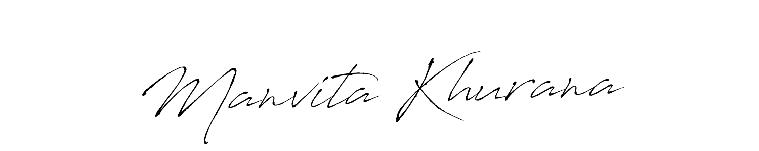 How to make Manvita Khurana name signature. Use Antro_Vectra style for creating short signs online. This is the latest handwritten sign. Manvita Khurana signature style 6 images and pictures png