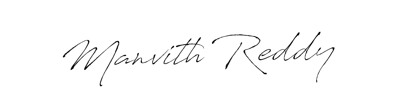 Create a beautiful signature design for name Manvith Reddy. With this signature (Antro_Vectra) fonts, you can make a handwritten signature for free. Manvith Reddy signature style 6 images and pictures png