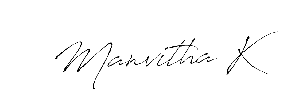 Similarly Antro_Vectra is the best handwritten signature design. Signature creator online .You can use it as an online autograph creator for name Manvitha K. Manvitha K signature style 6 images and pictures png