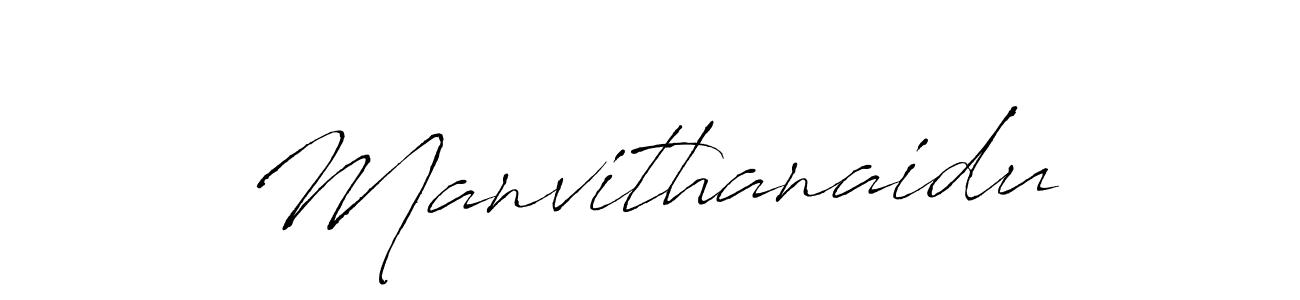 How to make Manvithanaidu name signature. Use Antro_Vectra style for creating short signs online. This is the latest handwritten sign. Manvithanaidu signature style 6 images and pictures png