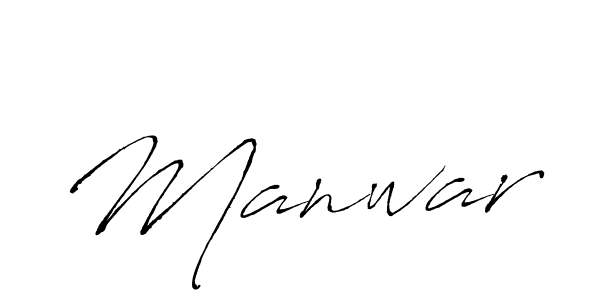 Make a beautiful signature design for name Manwar. With this signature (Antro_Vectra) style, you can create a handwritten signature for free. Manwar signature style 6 images and pictures png