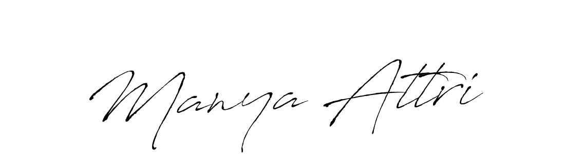 Use a signature maker to create a handwritten signature online. With this signature software, you can design (Antro_Vectra) your own signature for name Manya Attri. Manya Attri signature style 6 images and pictures png