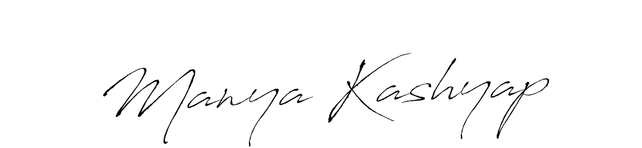 Create a beautiful signature design for name Manya Kashyap. With this signature (Antro_Vectra) fonts, you can make a handwritten signature for free. Manya Kashyap signature style 6 images and pictures png