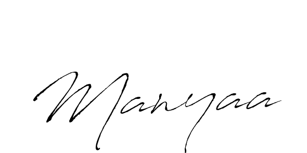 How to make Manyaa signature? Antro_Vectra is a professional autograph style. Create handwritten signature for Manyaa name. Manyaa signature style 6 images and pictures png