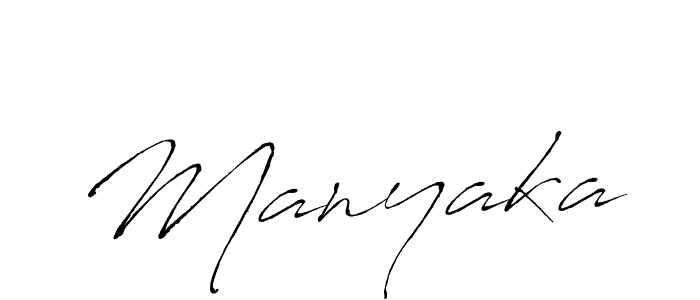 Design your own signature with our free online signature maker. With this signature software, you can create a handwritten (Antro_Vectra) signature for name Manyaka. Manyaka signature style 6 images and pictures png