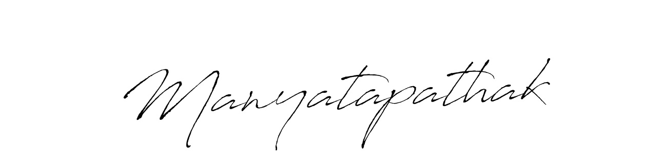 Design your own signature with our free online signature maker. With this signature software, you can create a handwritten (Antro_Vectra) signature for name Manyatapathak. Manyatapathak signature style 6 images and pictures png