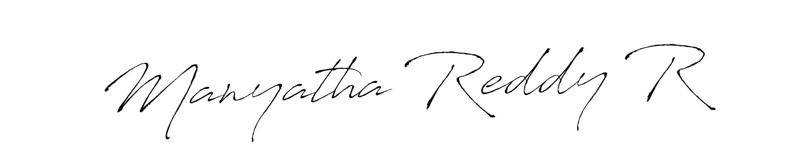 Design your own signature with our free online signature maker. With this signature software, you can create a handwritten (Antro_Vectra) signature for name Manyatha Reddy R. Manyatha Reddy R signature style 6 images and pictures png