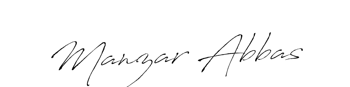 The best way (Antro_Vectra) to make a short signature is to pick only two or three words in your name. The name Manzar Abbas include a total of six letters. For converting this name. Manzar Abbas signature style 6 images and pictures png