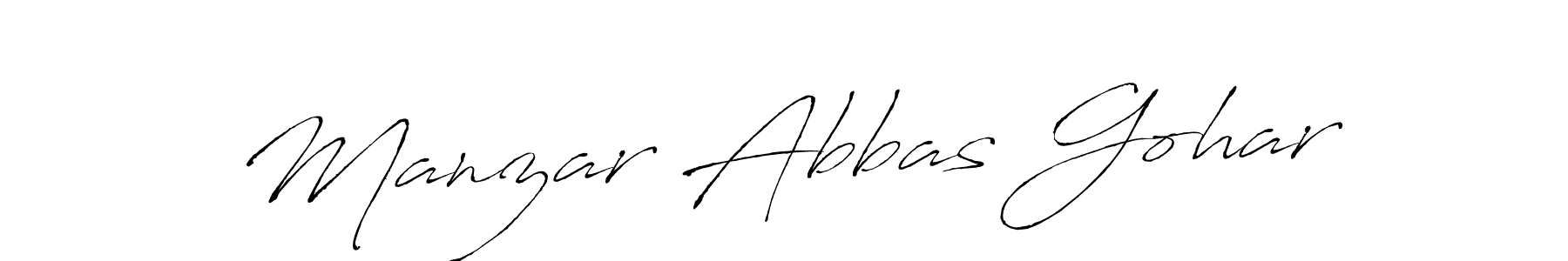 Design your own signature with our free online signature maker. With this signature software, you can create a handwritten (Antro_Vectra) signature for name Manzar Abbas Gohar. Manzar Abbas Gohar signature style 6 images and pictures png