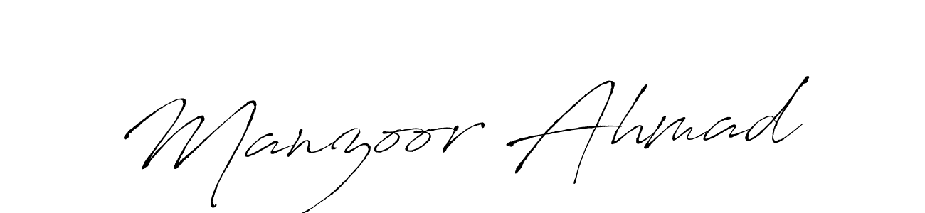 How to make Manzoor Ahmad signature? Antro_Vectra is a professional autograph style. Create handwritten signature for Manzoor Ahmad name. Manzoor Ahmad signature style 6 images and pictures png