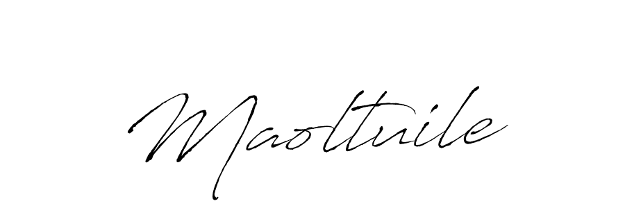 Use a signature maker to create a handwritten signature online. With this signature software, you can design (Antro_Vectra) your own signature for name Maoltuile. Maoltuile signature style 6 images and pictures png