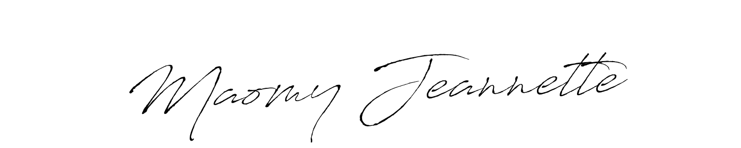 Make a short Maomy Jeannette signature style. Manage your documents anywhere anytime using Antro_Vectra. Create and add eSignatures, submit forms, share and send files easily. Maomy Jeannette signature style 6 images and pictures png