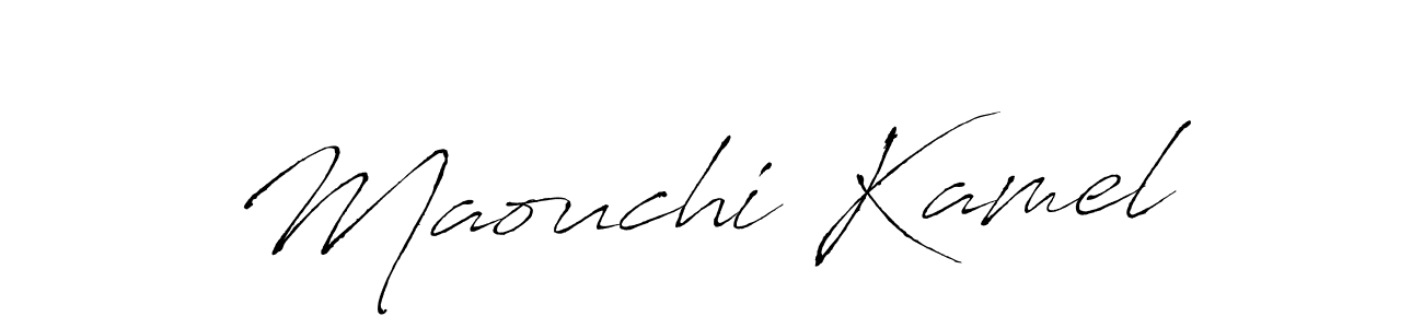 if you are searching for the best signature style for your name Maouchi Kamel. so please give up your signature search. here we have designed multiple signature styles  using Antro_Vectra. Maouchi Kamel signature style 6 images and pictures png