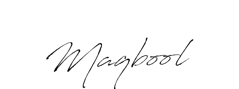 Create a beautiful signature design for name Maqbool . With this signature (Antro_Vectra) fonts, you can make a handwritten signature for free. Maqbool  signature style 6 images and pictures png