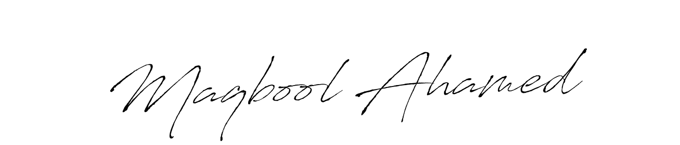 Also we have Maqbool Ahamed name is the best signature style. Create professional handwritten signature collection using Antro_Vectra autograph style. Maqbool Ahamed signature style 6 images and pictures png