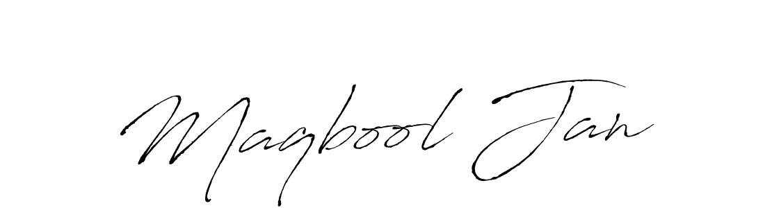 Create a beautiful signature design for name Maqbool Jan. With this signature (Antro_Vectra) fonts, you can make a handwritten signature for free. Maqbool Jan signature style 6 images and pictures png