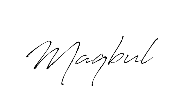 Maqbul stylish signature style. Best Handwritten Sign (Antro_Vectra) for my name. Handwritten Signature Collection Ideas for my name Maqbul. Maqbul signature style 6 images and pictures png