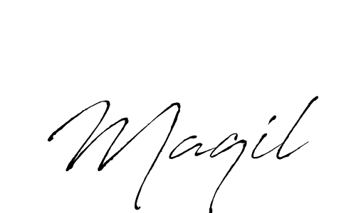 Make a beautiful signature design for name Maqil. With this signature (Antro_Vectra) style, you can create a handwritten signature for free. Maqil signature style 6 images and pictures png