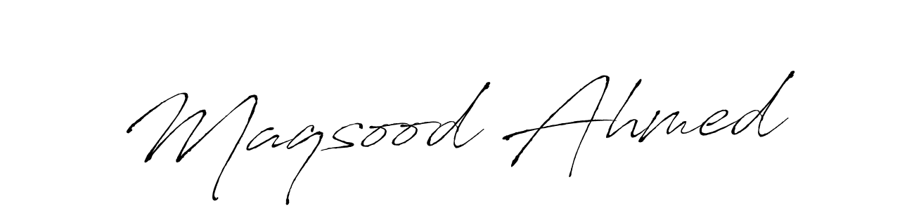 Maqsood Ahmed stylish signature style. Best Handwritten Sign (Antro_Vectra) for my name. Handwritten Signature Collection Ideas for my name Maqsood Ahmed. Maqsood Ahmed signature style 6 images and pictures png