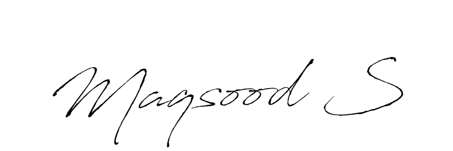 Similarly Antro_Vectra is the best handwritten signature design. Signature creator online .You can use it as an online autograph creator for name Maqsood S. Maqsood S signature style 6 images and pictures png