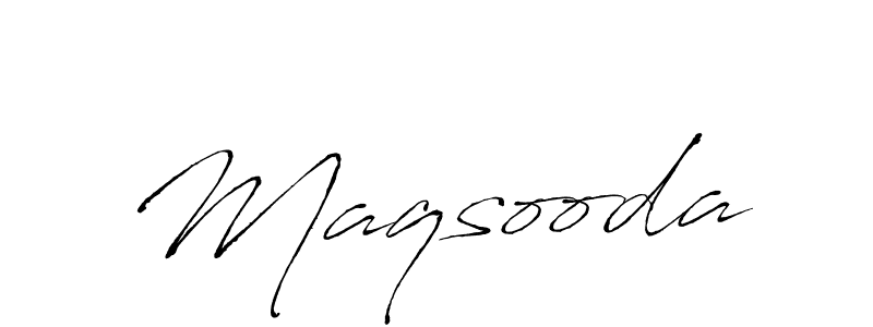 How to make Maqsooda signature? Antro_Vectra is a professional autograph style. Create handwritten signature for Maqsooda name. Maqsooda signature style 6 images and pictures png