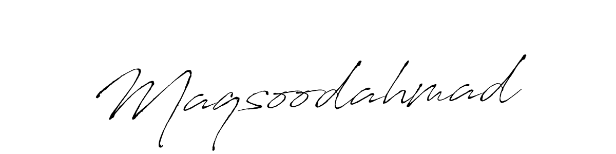 Antro_Vectra is a professional signature style that is perfect for those who want to add a touch of class to their signature. It is also a great choice for those who want to make their signature more unique. Get Maqsoodahmad name to fancy signature for free. Maqsoodahmad signature style 6 images and pictures png