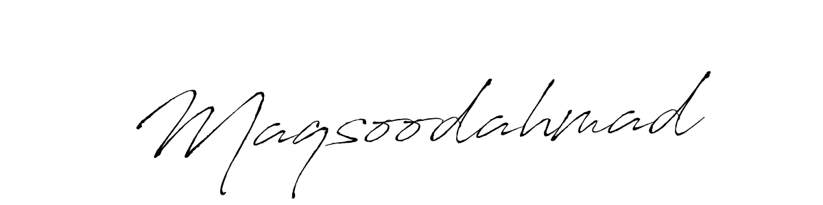 Antro_Vectra is a professional signature style that is perfect for those who want to add a touch of class to their signature. It is also a great choice for those who want to make their signature more unique. Get Maqsoodahmad name to fancy signature for free. Maqsoodahmad signature style 6 images and pictures png