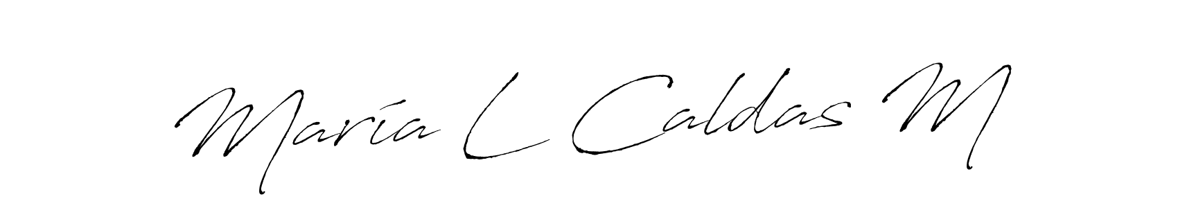 Also we have María L Caldas M name is the best signature style. Create professional handwritten signature collection using Antro_Vectra autograph style. María L Caldas M signature style 6 images and pictures png