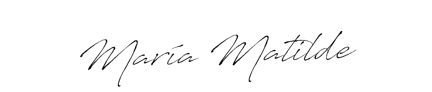 Make a beautiful signature design for name María Matilde. With this signature (Antro_Vectra) style, you can create a handwritten signature for free. María Matilde signature style 6 images and pictures png