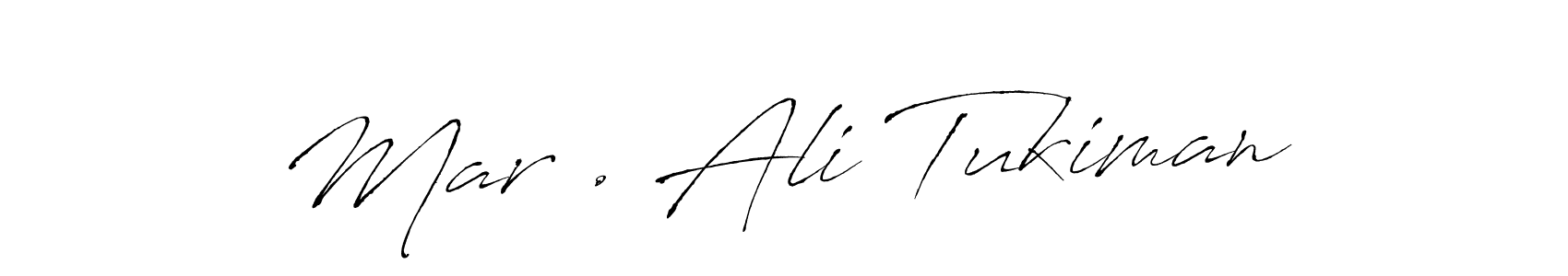 Create a beautiful signature design for name Mar . Ali Tukiman. With this signature (Antro_Vectra) fonts, you can make a handwritten signature for free. Mar . Ali Tukiman signature style 6 images and pictures png