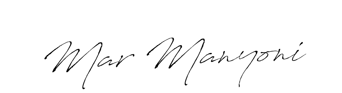 Create a beautiful signature design for name Mar Manyoni. With this signature (Antro_Vectra) fonts, you can make a handwritten signature for free. Mar Manyoni signature style 6 images and pictures png
