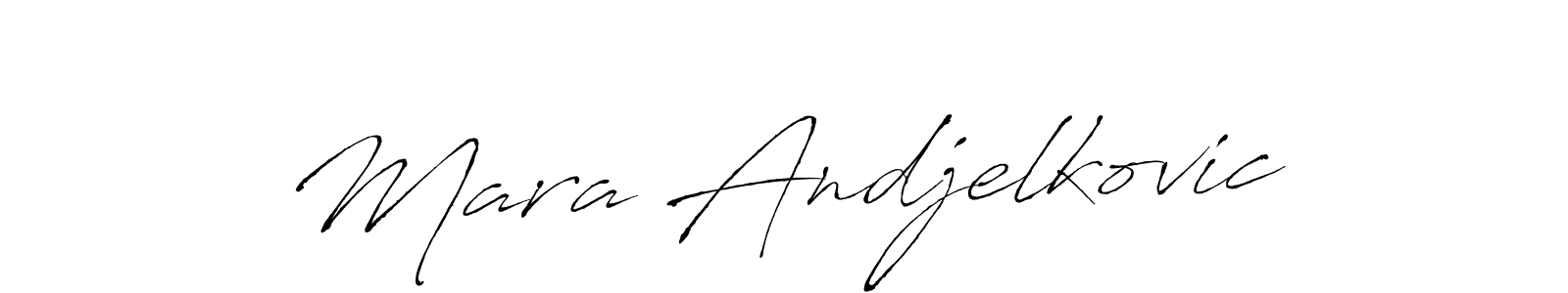 Create a beautiful signature design for name Mara Andjelkovic. With this signature (Antro_Vectra) fonts, you can make a handwritten signature for free. Mara Andjelkovic signature style 6 images and pictures png