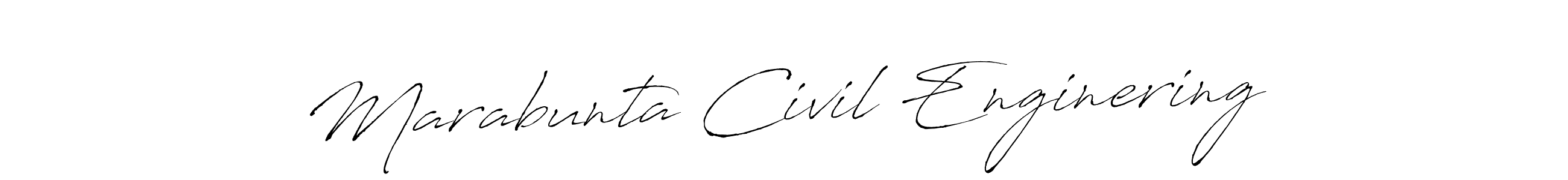 The best way (Antro_Vectra) to make a short signature is to pick only two or three words in your name. The name Marabunta Civil Enginering include a total of six letters. For converting this name. Marabunta Civil Enginering signature style 6 images and pictures png